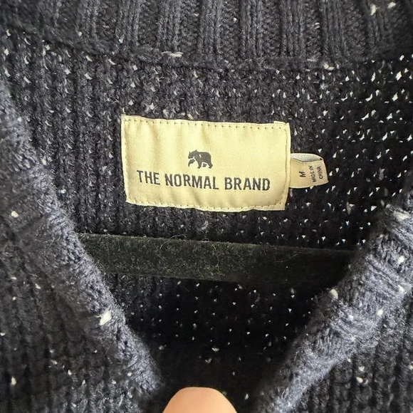 NWOT The Normal Brand Seawool Nep Crew Navy. Size M. Never worn. - Picture 10 of 10